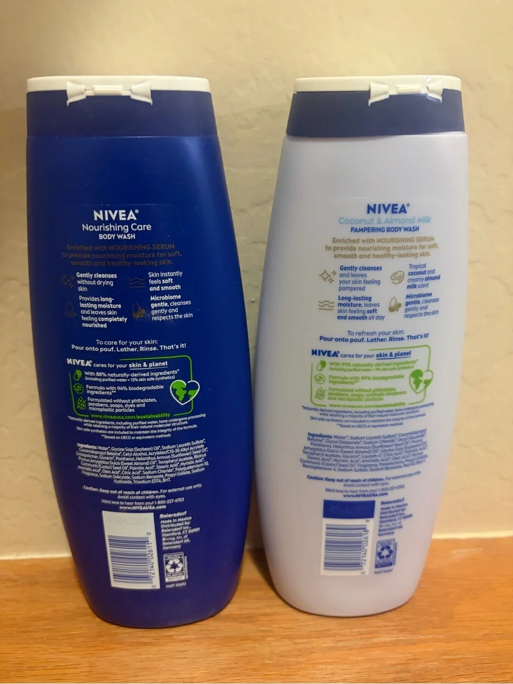 NIVEA Nourishing Care Body Wash - Blue